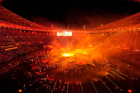 A view of the venue during the 2024 Summer Olympics closing ceremony